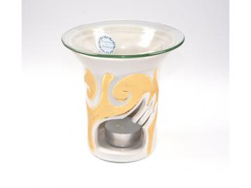 Duftlampe Engelsflügel gold - Keramik mit Glasschale