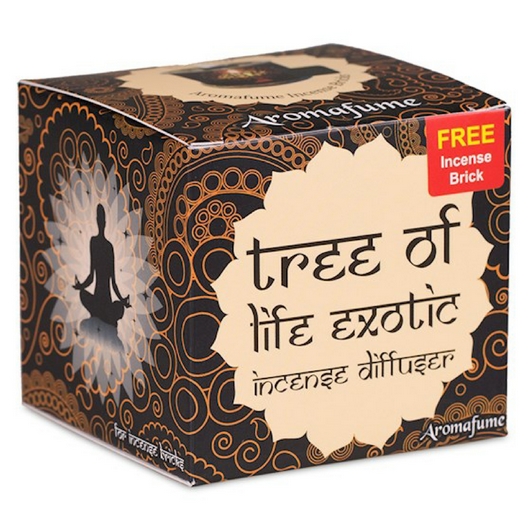 Baum des Lebens - Aromafume Diffuser - 3 teiliges Stövchen mit Kupferteller