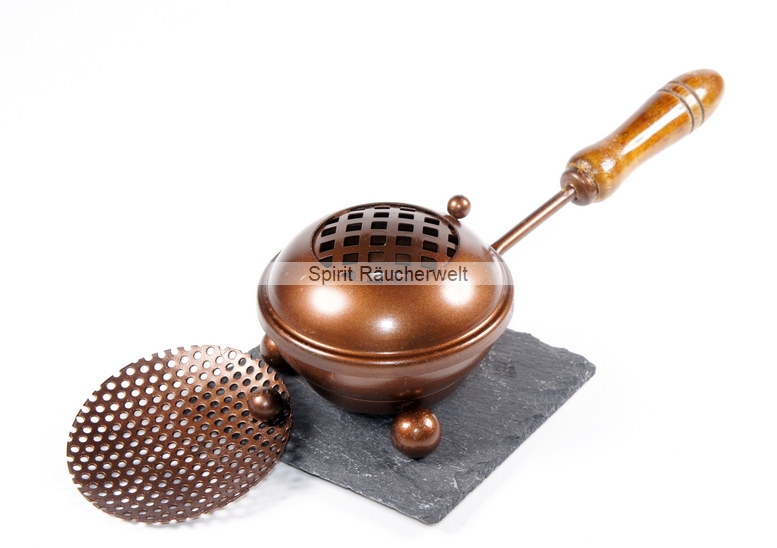 Räucherpfanne Weihrauchpfanne kupferfarben D 11 cm