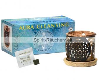 Aura Cleansing Set - Aromafume Diffuser - 3 teiliges Stövchen mit Kupferteller