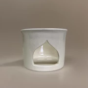 Handgefertigtes Räucherstövchen aus Keramik mit Edelstahlsieb