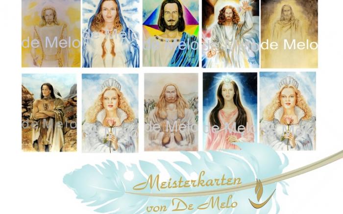 aufgestiegene Meister und Engelkarten von de Melo